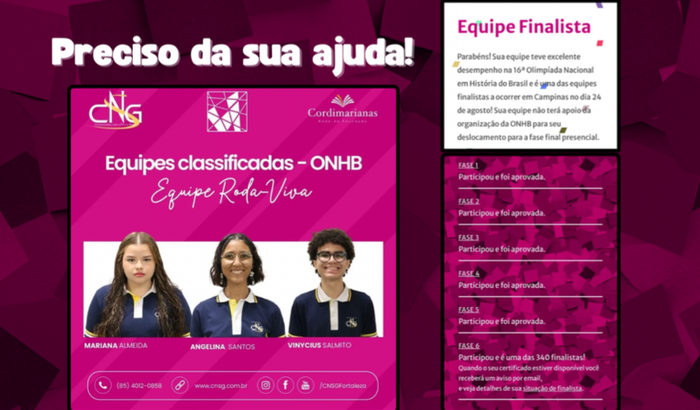 Apoie Minha Jornada na ONHB: Rumo à Final em Campinas!