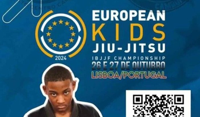 Gustavo no Europeu Kids IBJJF 2024