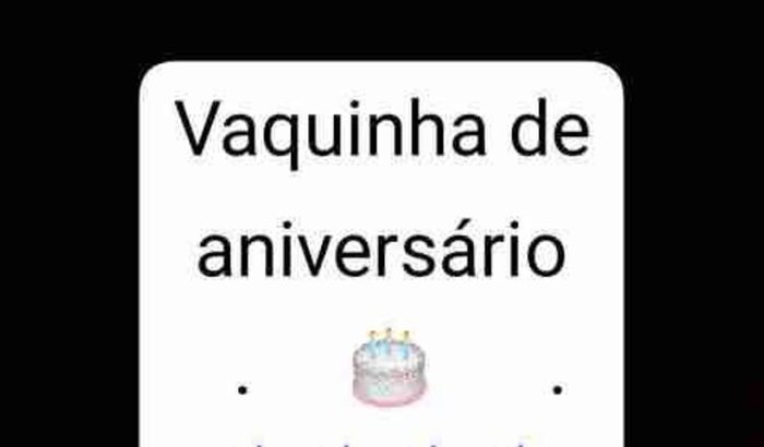Vaquinha de aniversário