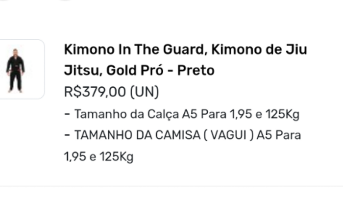 Vakinha para comprar um Kimono