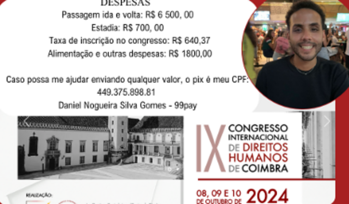 Ajuda para apresentar Trabalho acadêmico em Congresso Internacional de Direitos Humanos