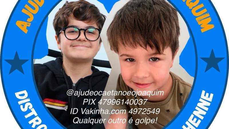 imagem da vaquinha Ajude o Caetano e o Joaquim Distrofia Muscular de Duchenne