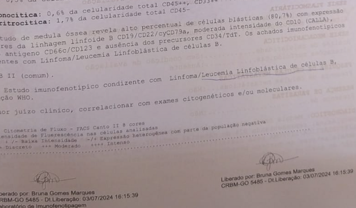 Tratamento contra leucemia do meu filho 