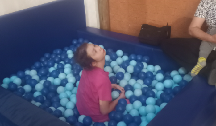 Reabilitação da Julia consertando meio de transporte