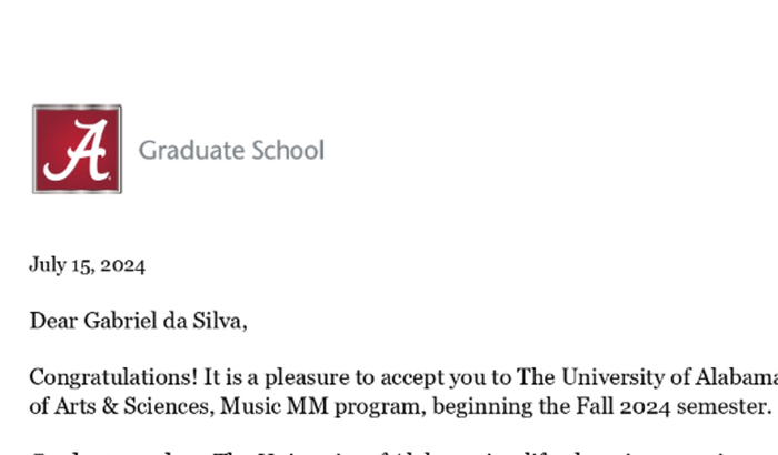 MESTRADO NA UNIVERSITY OF ALABAMA - GABRIEL DUARTE