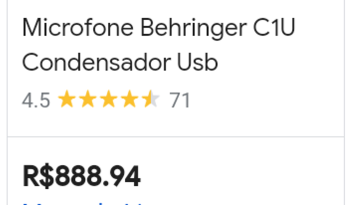 Me ajude a comprar um microfone!