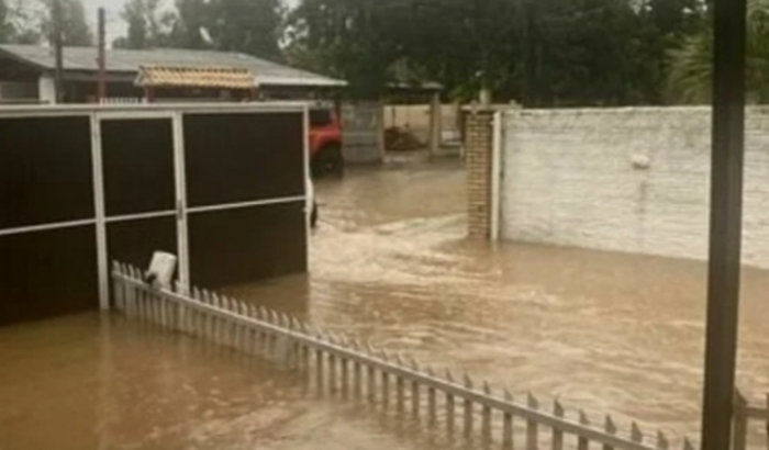 Casa afeta com chuva Jacuí RS