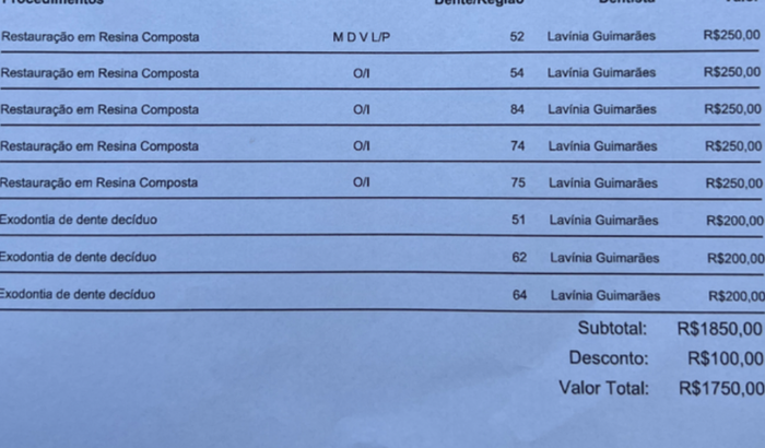 Ajuda pra tratar dos dentes da minha filha maythê