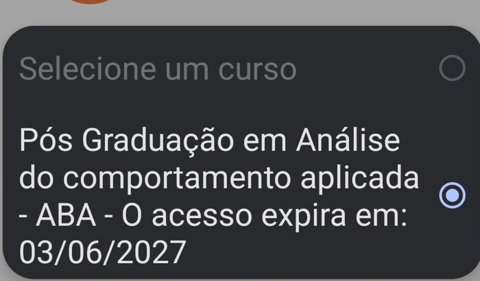 curso de pós-graduação em análise do comportamento aplicado ABA