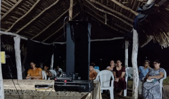 Construção da igreja no PA iguacu