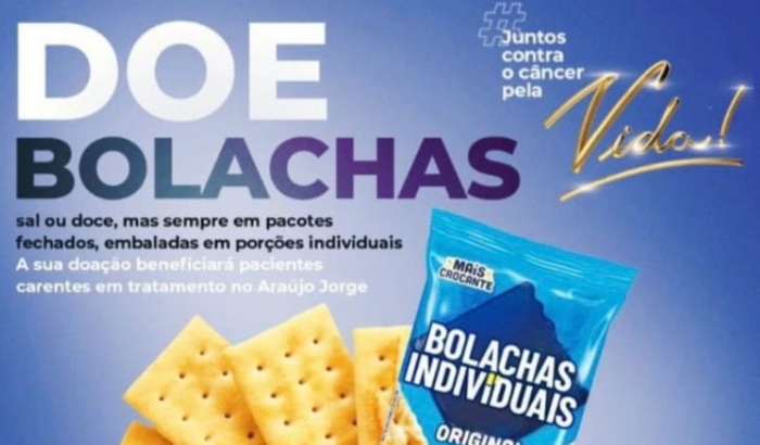 Doação para hospital de câncer.