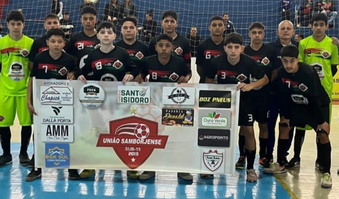 Famílias e atletas do  União Samborjense futsal  sub 15 