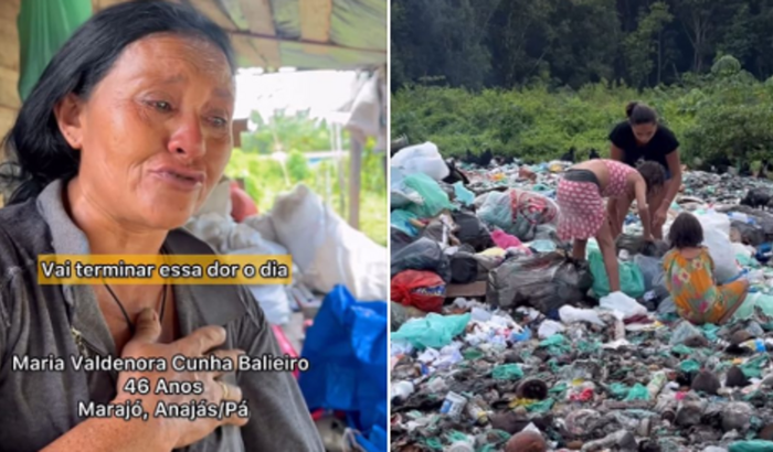 Mãe solo de Marajó pega comida do lixo para não ver seus filhos chorarem de fome