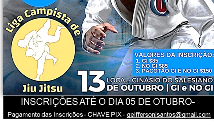 Inscrição campeonato de Liz e Pedro JJ