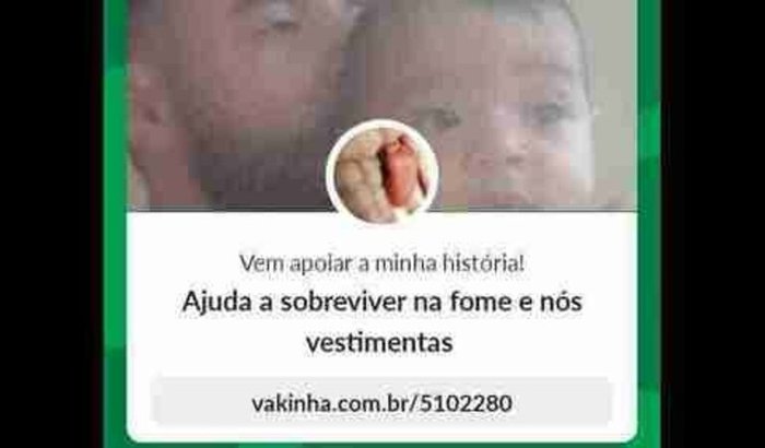 Ajuda a sobreviver na fome e nós vestimentas 