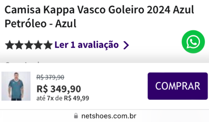 Camisa do Vasco de Aniversário 