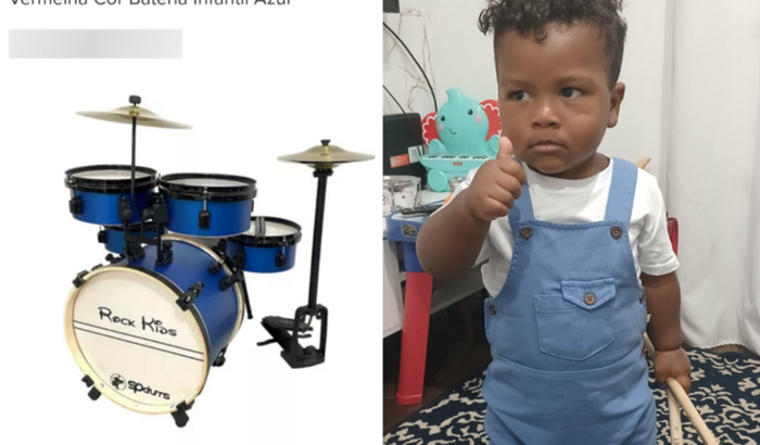 Bateria para o Miguelzinho