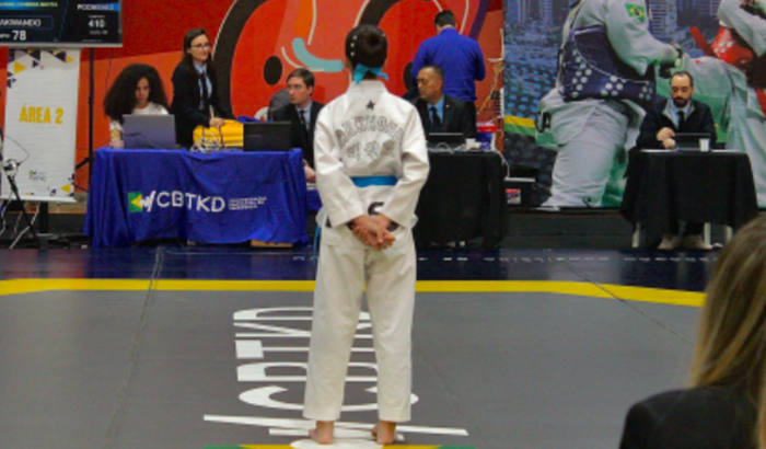 Emilly na Copa do Brasil 2024 de Taekwondo