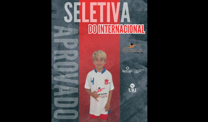 Pix solidário para ajudar despesas do responsável do atleta Wislan Prestes que vai fazer um teste no Internacional.