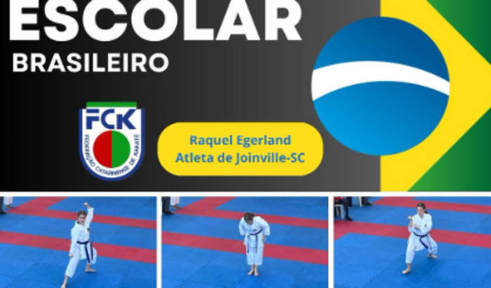 Raquel no Campeonato Brasileiro Escolar de Karatê 2024