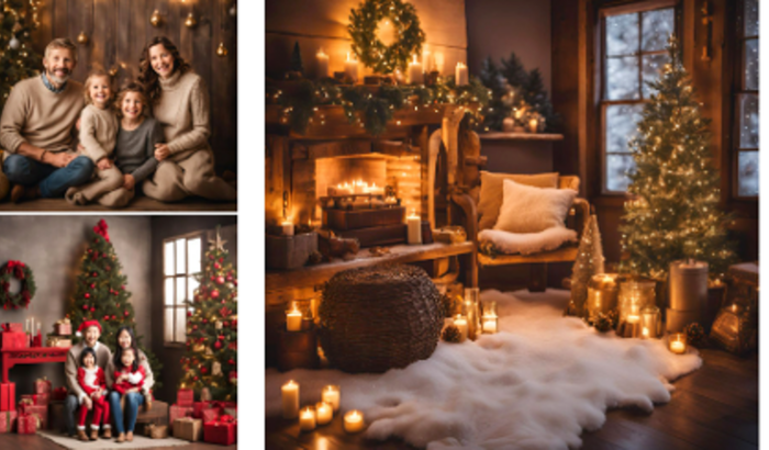 Ajude nosso estúdio fotográfico a criar um cenário de Natal dos sonhos!