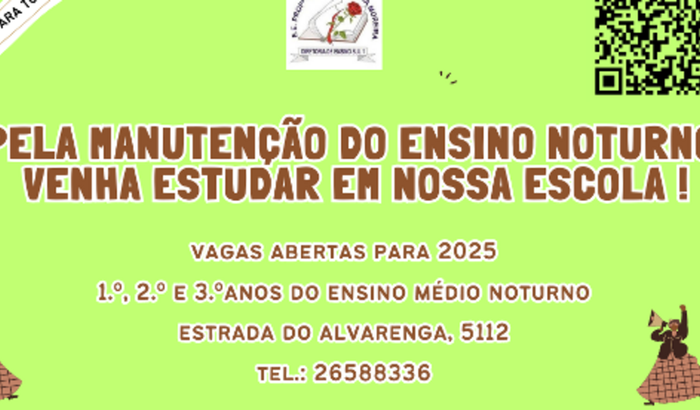 Campanha para Ensino Médio Noturno no Rosa Inês
