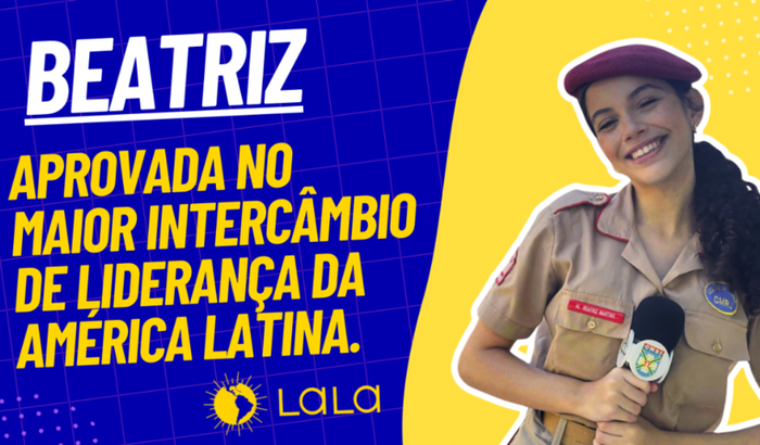 Beatriz no MAIOR INTERCÂMBIO DE LIDERANÇA DA AMÉRICA LATINA