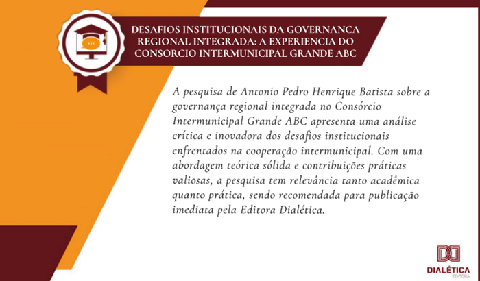 Publicação de Livro - Trabalho Acadêmico do Mestrado