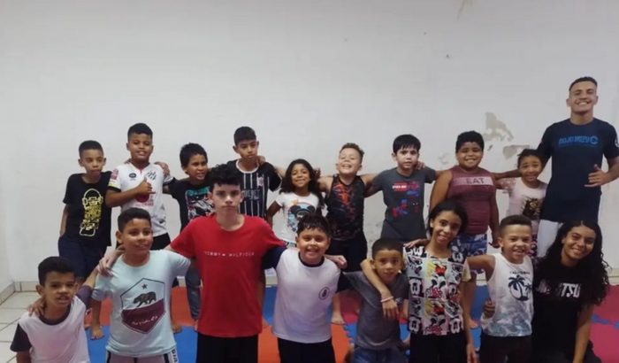 Tatame para projeto social de jiu jitsu 