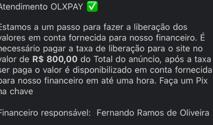 Sofri um golpe no olx, estou desempregado