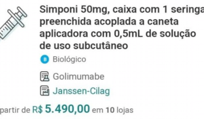 Comprar a injeção para a artrite reumatoide 