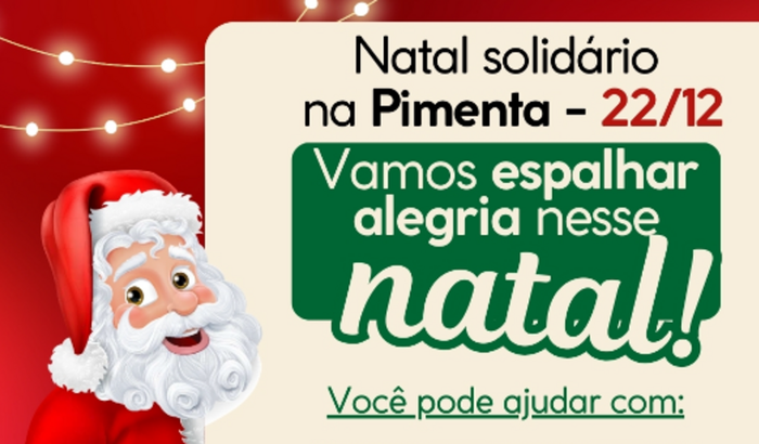 Natal solidário na Pimenta