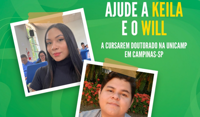Ajude a Keila e o Will a cursarem o doutorado na UNICAMP