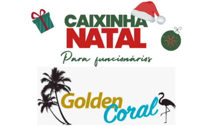 Caixinha de NATAL - GOLDEN CORAL