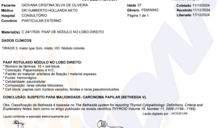 Cirurgia retirada total de Tireóide (CÂNCER) e Pós Operatório