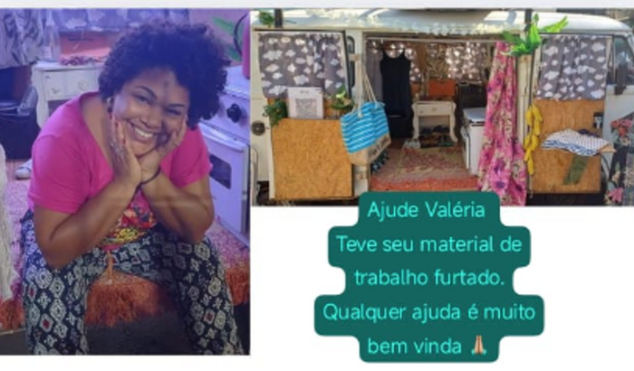 Ajude Valéria. Furtaram suas ferramentas de trabalho!!!