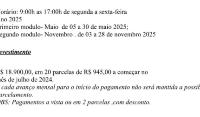 ME AJUDE A FAZER UM CURSO