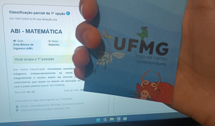Ajude o Pablo fazer matemática na UFMG