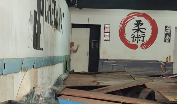 Dojô Checkmat destruído 