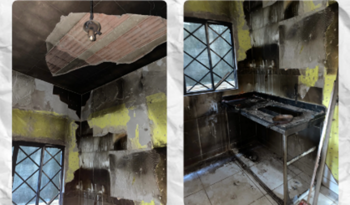 ajuda para reforma da cozinha depois do incêndio