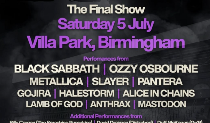 Ultimo show Black Sabath