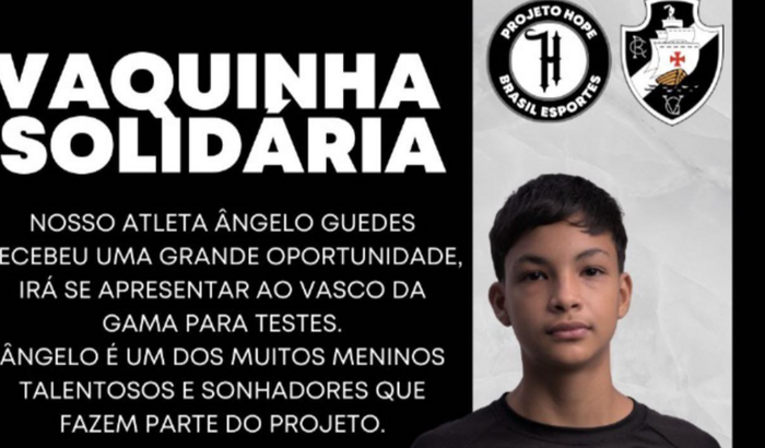 Atleta do Norte ir ao teste para o Vasco. teste será dia 17/02.