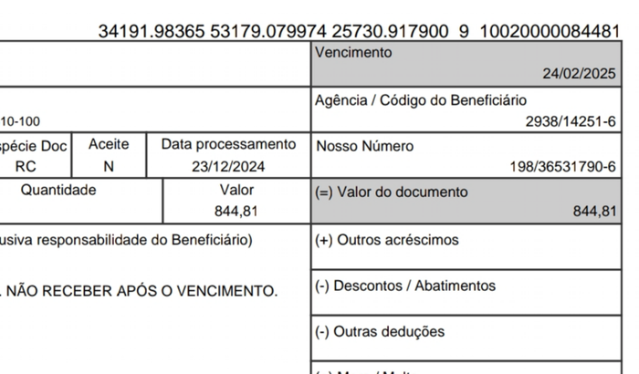 Boleto Faculdade