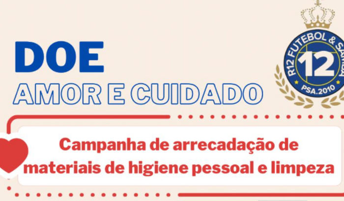Arrecadação de materiais de higiene e limpeza