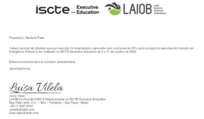 Me ajude a passar uma semana estudando no ISCTE Executive Education em Lisboa!