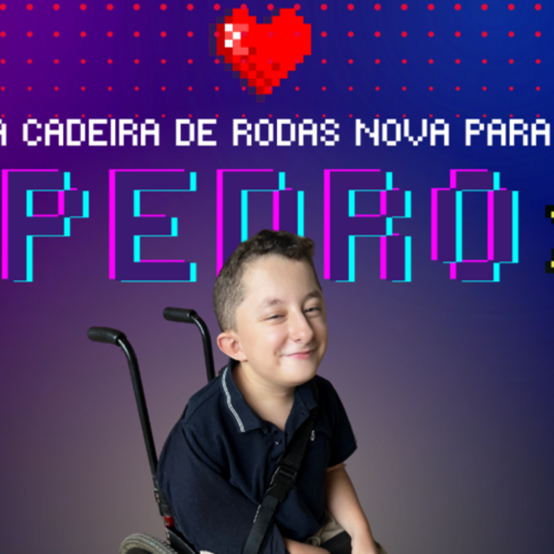 Uma cadeira de rodas nova para o Pedro