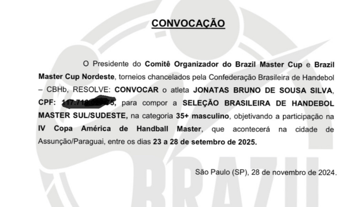 Ajuda viagem Copa América de Handebol