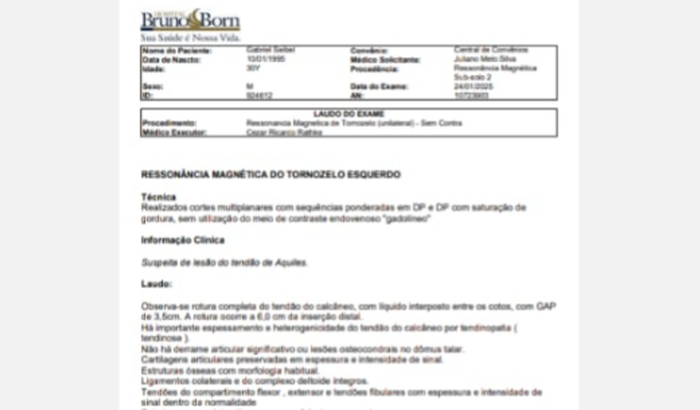 Cirurgia Tendão de Aquiles 