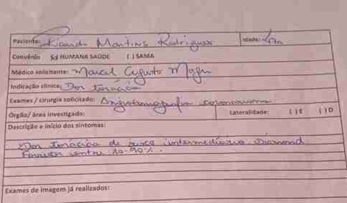 Ajuda para realização de exames