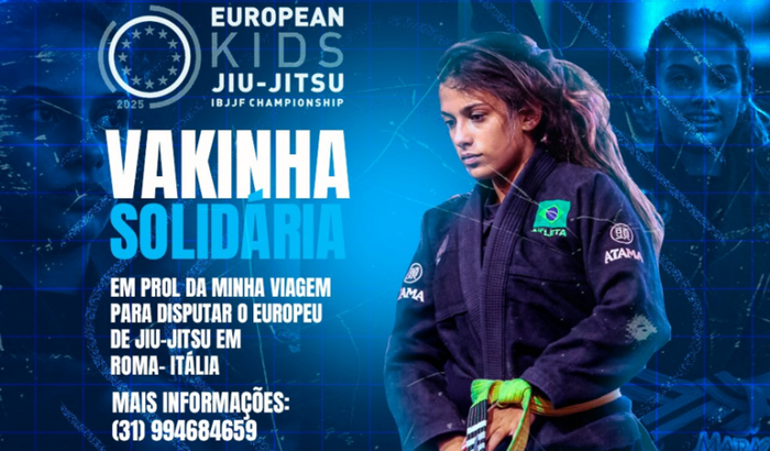 Vakinha para disputar campeonato Europeu de jiu-jítsu na Itália